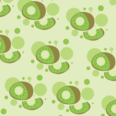 Cute green fresh kiwi fruit pattern. suitable for home background design, love cards, blankets and gift wrapping