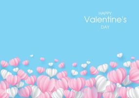 Happy Valentines Day, vector design, Message on hearts, sweet love
