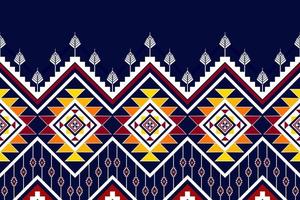 Geometric abstract ethnic pattern design. Aztec fabric carpet mandala ornament ethnic chevron textile decoration wallpaper. Tribal boho native traditional embroidery vector illustrations background