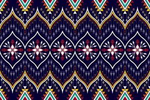 Geometric abstract ethnic pattern design. Aztec fabric carpet mandala ornament ethnic chevron textile decoration wallpaper. Tribal boho native traditional embroidery vector illustrations background