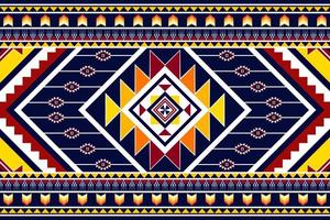 Geometric abstract ethnic pattern design. Aztec fabric carpet mandala ornament ethnic chevron textile decoration wallpaper. Tribal boho native traditional embroidery vector illustrations background