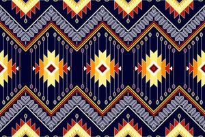 Geometric abstract ethnic pattern design. Aztec fabric carpet mandala ornament ethnic chevron textile decoration wallpaper. Tribal boho native traditional embroidery vector illustrations background