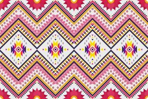 Geometric abstract ethnic pattern design. Aztec fabric carpet mandala ornament chevron textile decoration wallpaper. Tribal boho native ethnic traditional embroidery vector background