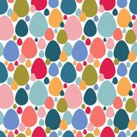 Easter eggs seamless pattern in trendy colors. Simple design for decor, scrapbooking. Isolated on white. vector