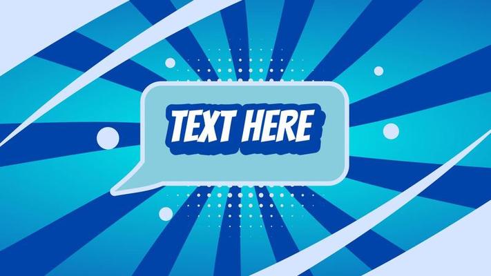 Speech bubble with sunburst background