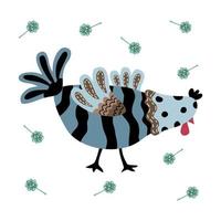 Chicken pattern design collection in doodle style vector