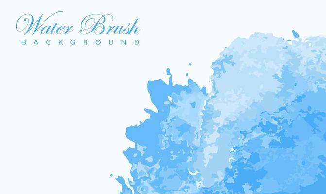 Vector banner abstract water brush isolated on white background. Hand drawn abstract color paint brush strokes set. Watercolor elements.