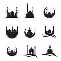 ramadan kareem diseño de vector de fondo de tarjeta de felicitación, vacaciones islámicas, con diseño de mezquita de lámpara de estrella y escritura árabe