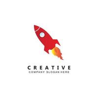 vector icon plane logo, space rocket, premium design