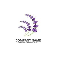 simple lavender flower free icon vector logo