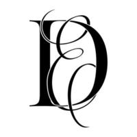 de, ed, logotipo del monograma. icono de firma caligráfica. monograma del logotipo de la boda. símbolo de monograma moderno. logotipo de parejas para la boda vector
