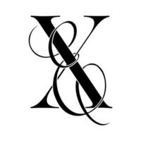 xe, ex, logotipo del monograma. icono de firma caligráfica. monograma del logotipo de la boda. símbolo de monograma moderno. logotipo de parejas para la boda vector