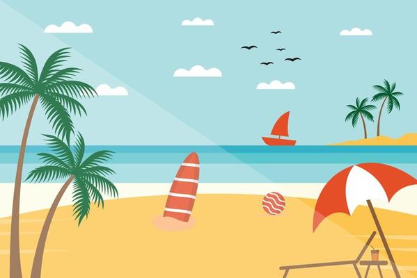Summer sea-beach illustration