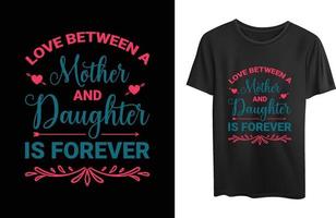 Love between mother and daugther is forever vector