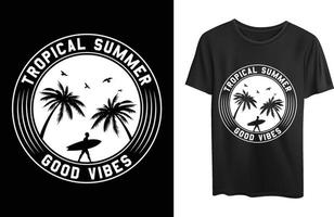 Tropical summer good vibes vector