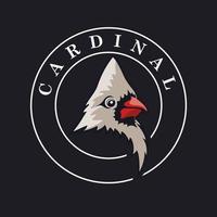 vector de diseño de logotipo de pájaros cardinales