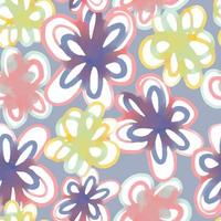 seamless abstract colour flower pattern background , greeting card vector