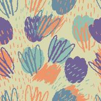 seamless mixed tulips flower pattern background vector