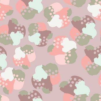 seamless colourful abstract dot flower pattern background vector