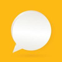 Cartel de colección de iconos de chat de burbujas de discurso amarillo 3d y banner de concepto de etiqueta vector