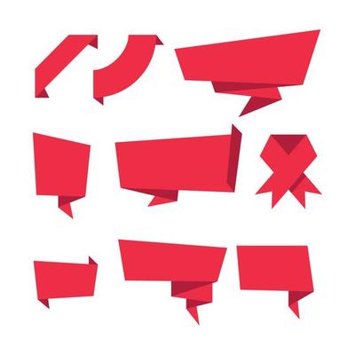 Ribbon set elements. Starburst label. Vintage. Modern simple ribbons collection. Vector illustration.
