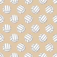 Seamless volleyball ball cartoon pattern vector
