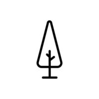icono de árbol adecuado para símbolo de bosque, parque, jardín. estilo de icono de línea. diseño simple editable. vector de plantilla de diseño