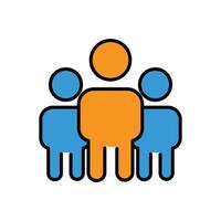 People lineal color icon. friendship. the icon can be used for application icon, web icon, infographic. Design template vector