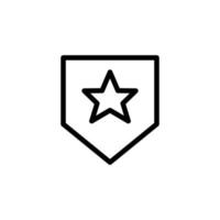 Star icon with pentagon. suitable for favorite symbol, featured, best. line icon style. simple design editable. Design template vector