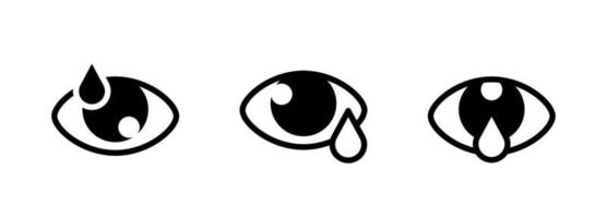 Modern reflective eye and water drop icon. Creative eye icon in modern line style for your web mobile app logo design. Pictogram isolated on a white background. Editable linear set. vector