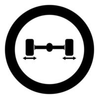Fix car wheels Computer wheel balancer icon black color illustration in circle round vector