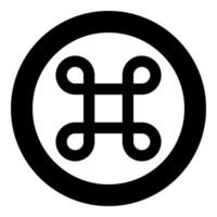 Sharp symbol Hashtag Label Tag icon in circle round black color vector illustration flat style image