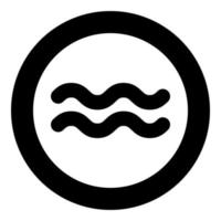 Washable Designation on the wallpaper symbol icon in circle round black color vector illustration flat style image