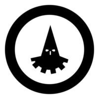 Executioner hangman icon black color in circle round vector