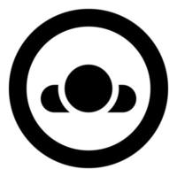 Man lying on back View head shoulders icon in circle round black color vector illustration flat style image