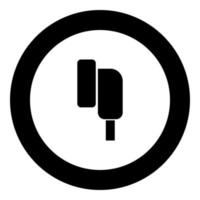 Eearphone plug icon black color in round circle vector