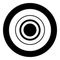 Radio signal symbol connect icon black color in circle round vector