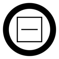 Dry on horizontal surface in flattened form Clothes care symbols Washing concept Laundry sign icon in circle round black color vector illustration flat style image