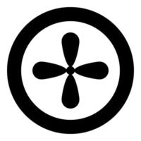 Petal cross Cross monogram Religious cross icon in circle round black color vector illustration flat style image