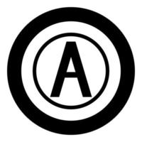 Dry cleaning with any solution Clothes care symbols Washing concept Laundry sign icon in circle round black color vector illustration flat style image