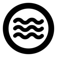 Washable particularly resistant Designation on the wallpaper symbol icon in circle round black color vector illustration flat style image