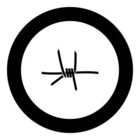 Barblock element icon black color in round circle vector