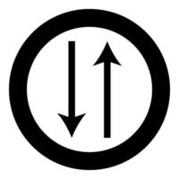 Each next sheet is turned one hundred eighty degrees 180 Designation on the wallpaper symbol icon in circle round black color vector illustration flat style image