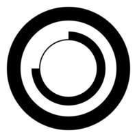 Techno Circle Modern Infographic Concept Abstract creative futuristic technology Graphic user interface icon in circle round black color vector illustration flat style image