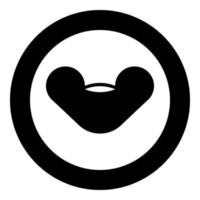 Female screw hand tightening Wing nuts butterfly icon in circle round black color vector illustration image solid outline style