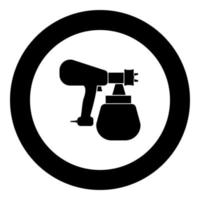 Sprayer paint icon black color in round circle vector