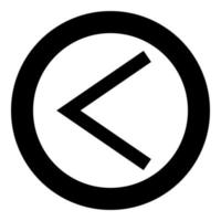 Kenaz rune Kanu symbol ulcer torch icon black color vector in circle round illustration flat style image