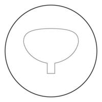 Bladder the black color icon in circle or round vector