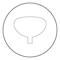 Bladder the black color icon in circle or round vector