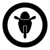 Motorcycle sport type Race class icon in circle round black color vector illustration flat style image